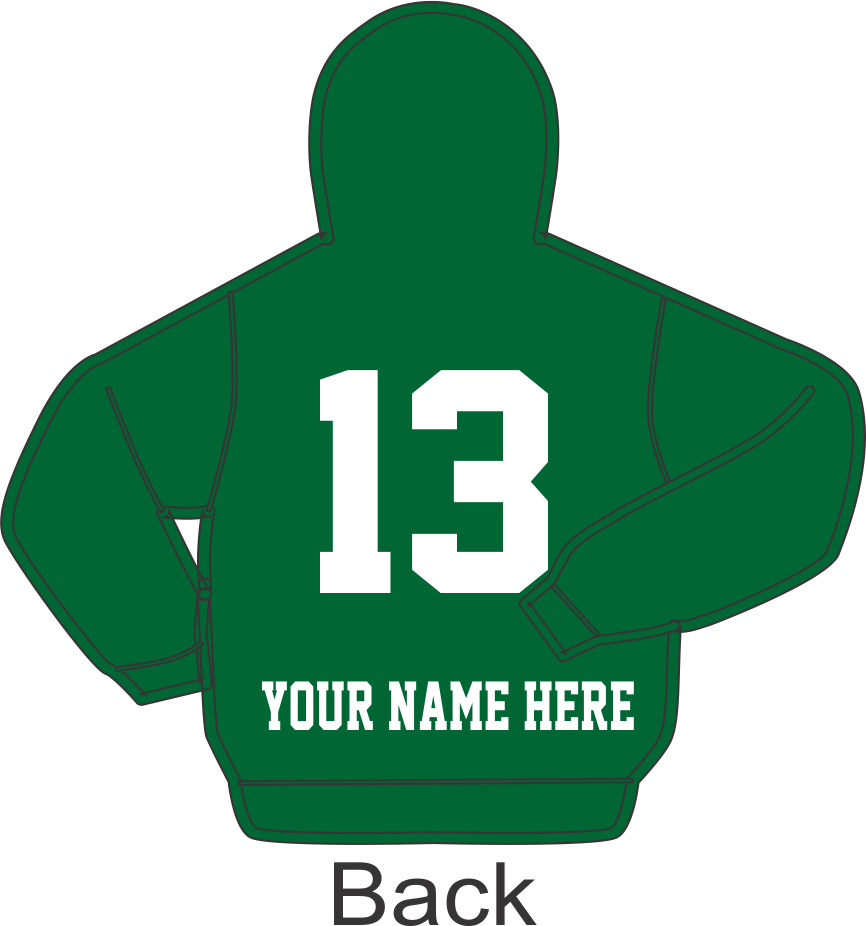 2014 Hurricanes Hoodie- Forest Green No name & No Number